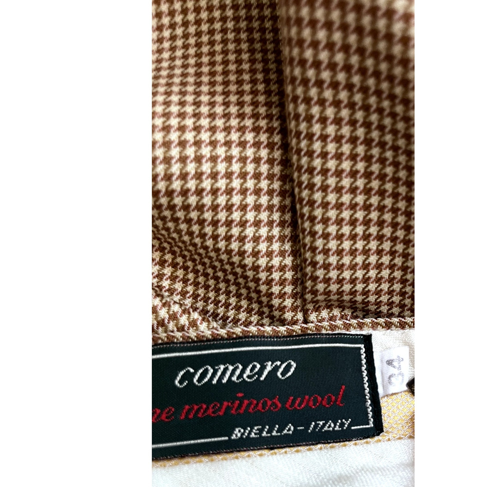 Vintage Men's Wool Leonardo Valenti Houndstooth Slacks 34 - Picture 8 of 8